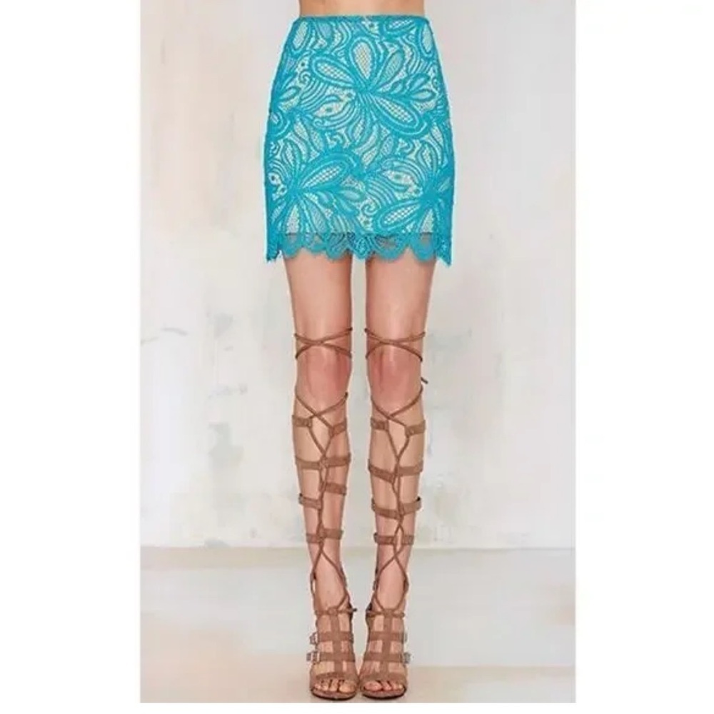 For Love & Lemons x Nasty Gal Beach Breeze Set in Teal - Picture 5 of 16